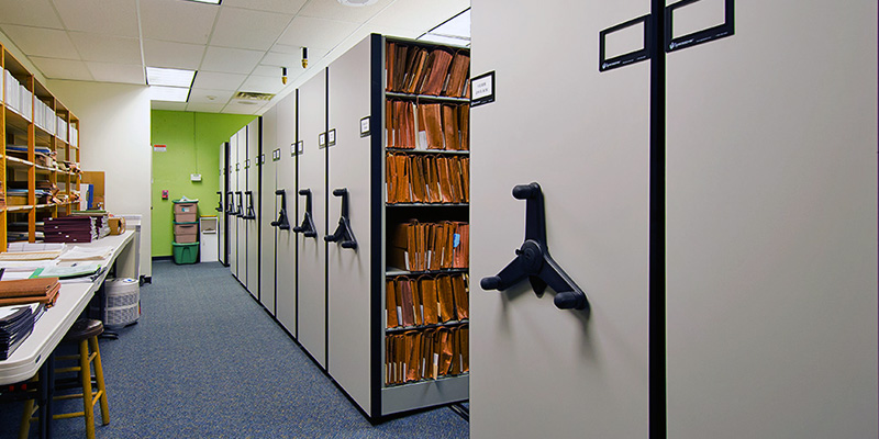 Rolling Library Shelving at Atlanta Symphony Orchestra